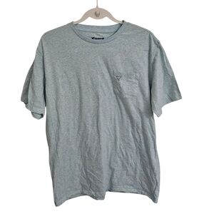 Bird Dogs Shirt Mens XL Heather Blue Performance Pocket Crewneck Short Sleeve